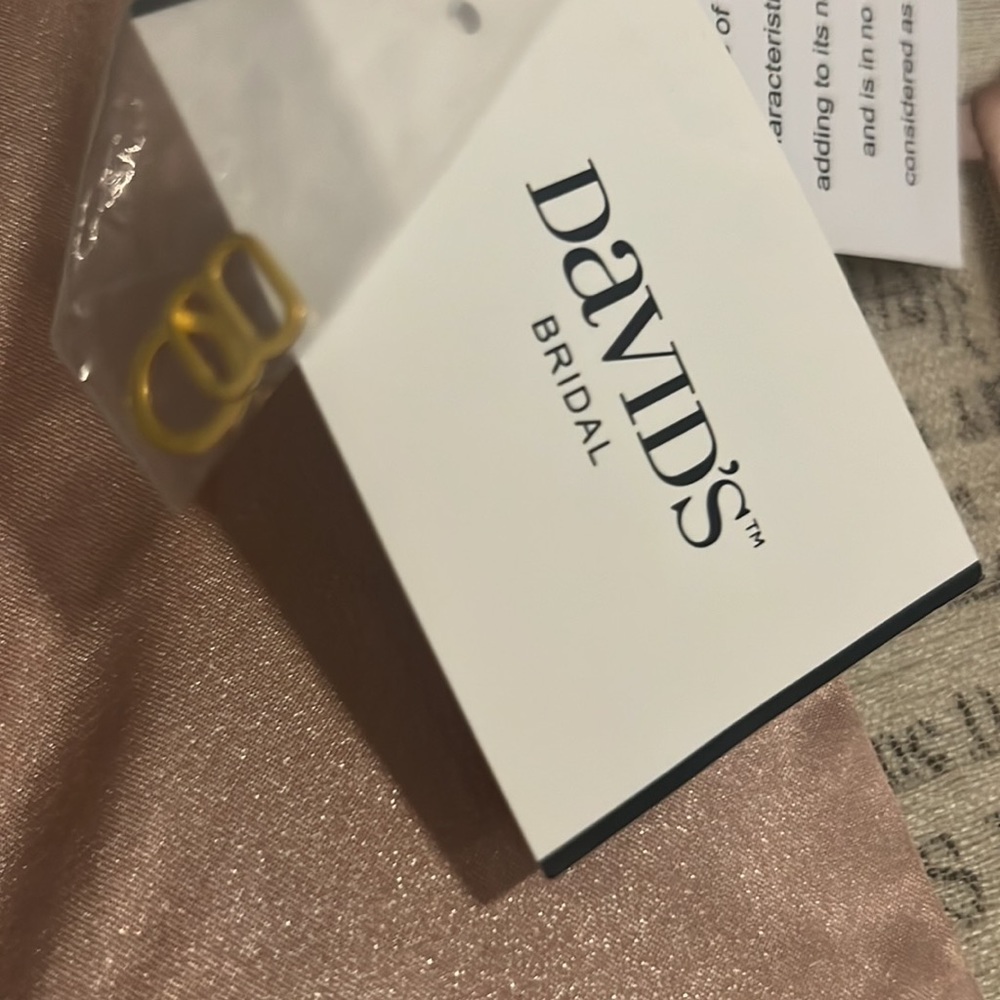 Galina Signature David’s Bridal bridesmaid dress gown illusion Keyhole - Sand 4 - Picture 14 of 17